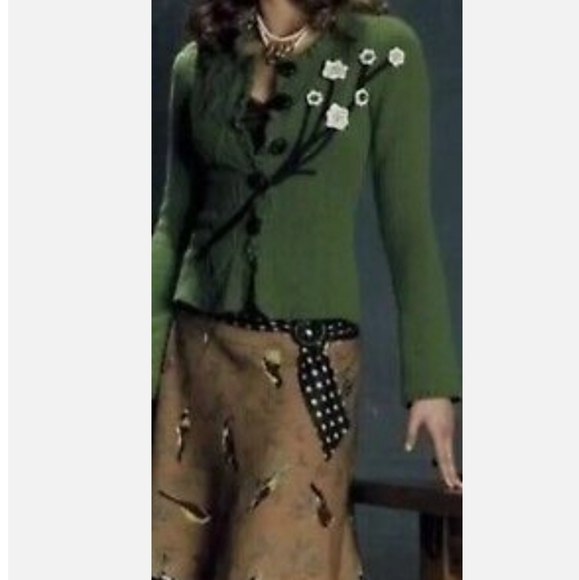 Vintage Anthropologie Cardigan with Flowers - Picture 9 of 9